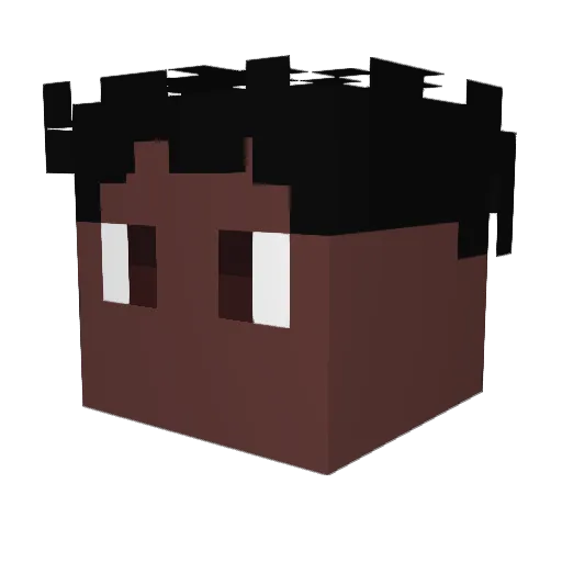 NerdyTutor Minecraft avatar head, 3D render