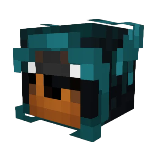 NerdyWolf Minecraft avatar head, 3D render