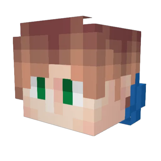Nerdynerd112 Minecraft avatar head, 3D render