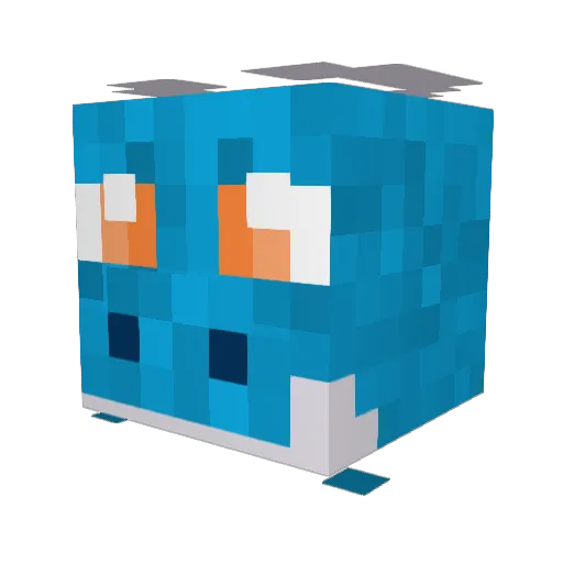 Nerdzed Minecraft avatar head, 3D render