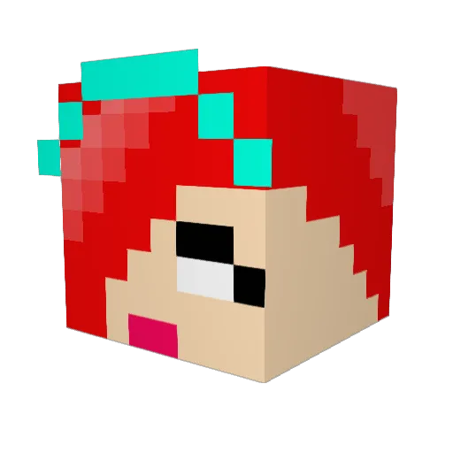 Nerea09 Minecraft avatar head, 3D render