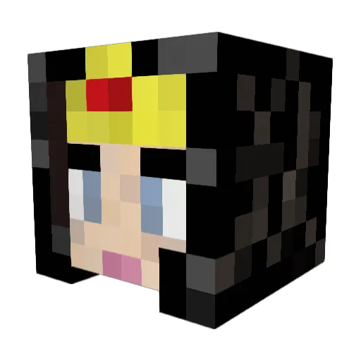 Nereiden_ Minecraft avatar head, 3D render