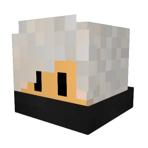 Neren Minecraft avatar head, 3D render