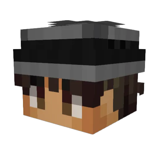Neretti Minecraft avatar head, 3D render