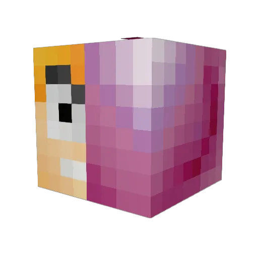 Nerf0rNothing Minecraft avatar head, 3D render