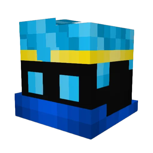 NerfComic Minecraft avatar head, 3D render