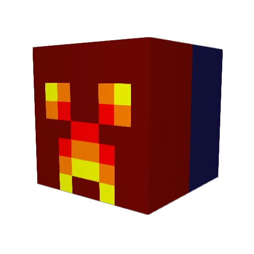 Nerfgun36 Minecraft avatar head, 3D render