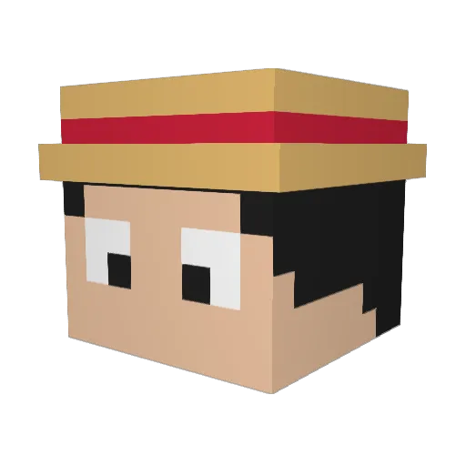 Nerfvader Minecraft avatar head, 3D render