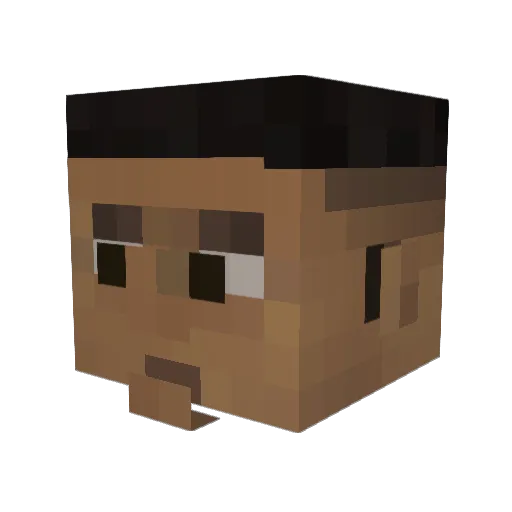 Nerfxz Minecraft avatar head, 3D render