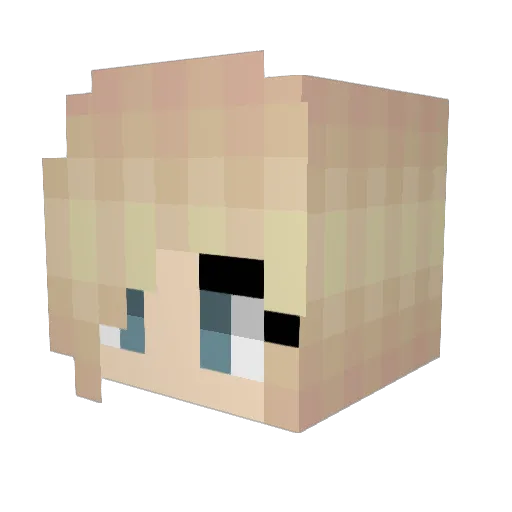 Nerfzul Minecraft avatar head, 3D render