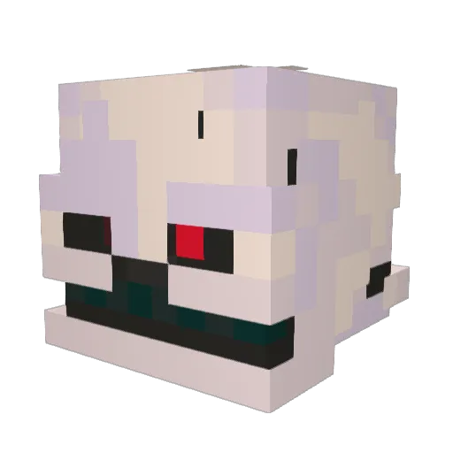 Nergaloff Minecraft avatar head, 3D render