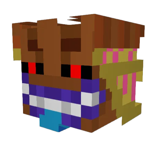 Nergigante64 Minecraft avatar head, 3D render