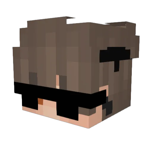 NeriRN Minecraft avatar head, 3D render