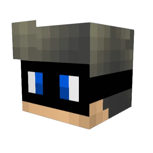 NeriXxo Minecraft avatar head, 3D render