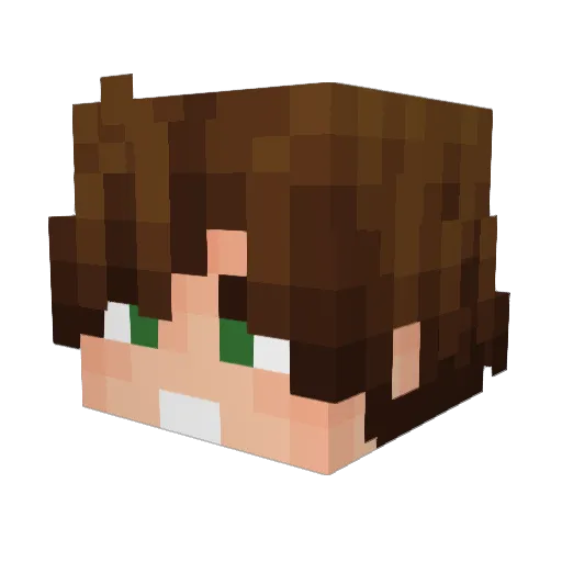 NeribiusViral Minecraft avatar head, 3D render