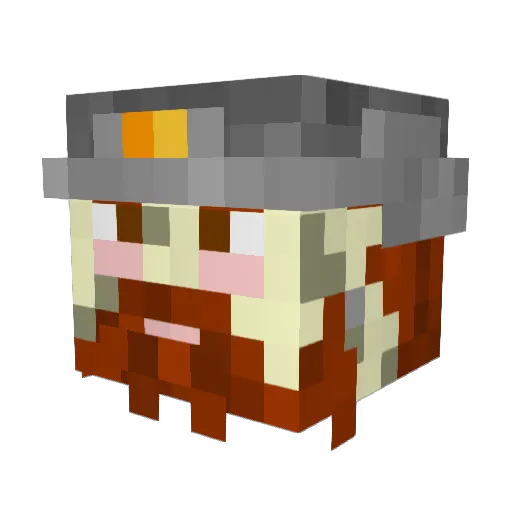 NerikF Minecraft avatar head, 3D render