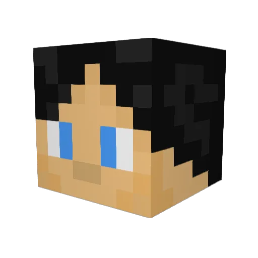 Neritt Minecraft avatar head, 3D render