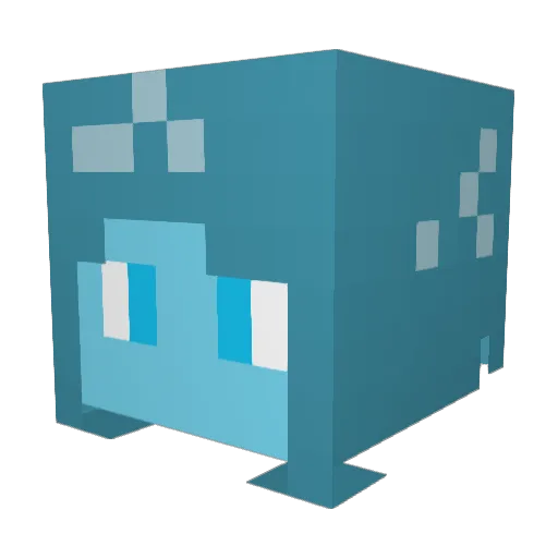 Nerlone Minecraft avatar head, 3D render