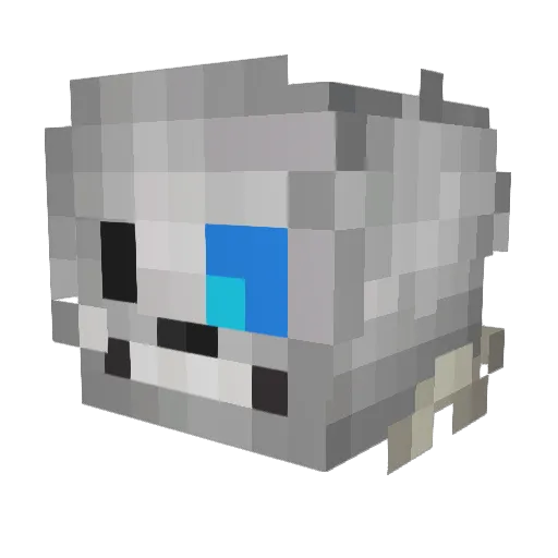 Nermal69 Minecraft avatar head, 3D render