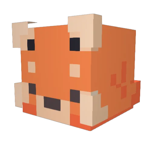 Nern Minecraft avatar head, 3D render