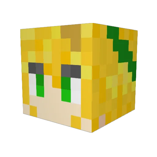 Nero0403 Minecraft avatar head, 3D render