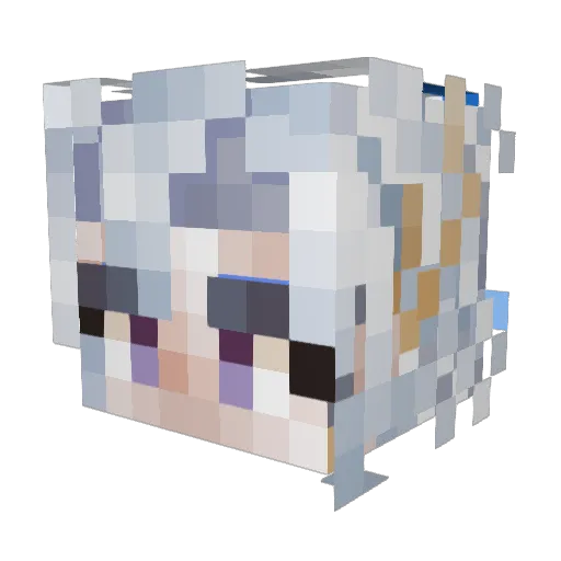 NeroDaBird Minecraft avatar head, 3D render