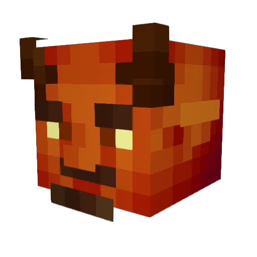 NeroRand Minecraft avatar head, 3D render