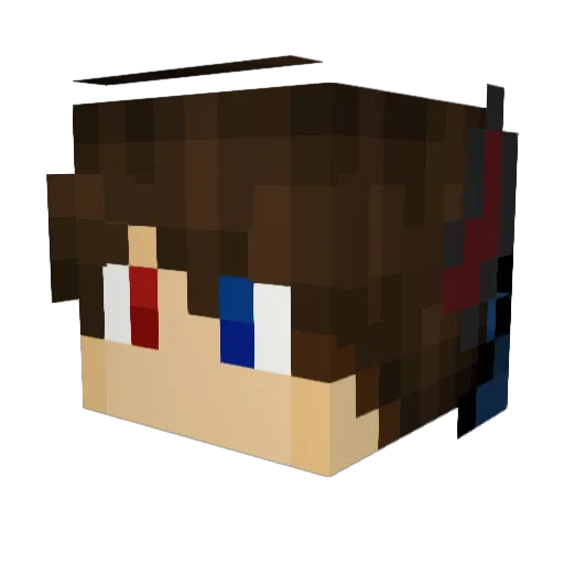 NeroWulf Minecraft avatar head, 3D render