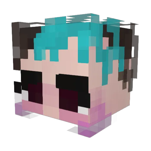 Nero_0f Minecraft avatar head, 3D render