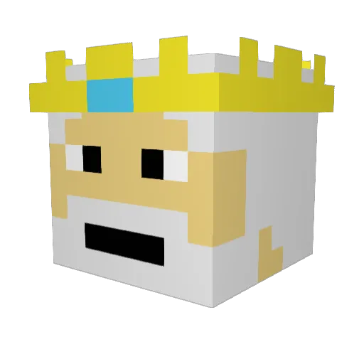 Nerobix Minecraft avatar head, 3D render