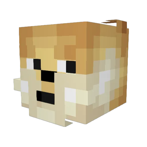 Neroh Minecraft avatar head, 3D render