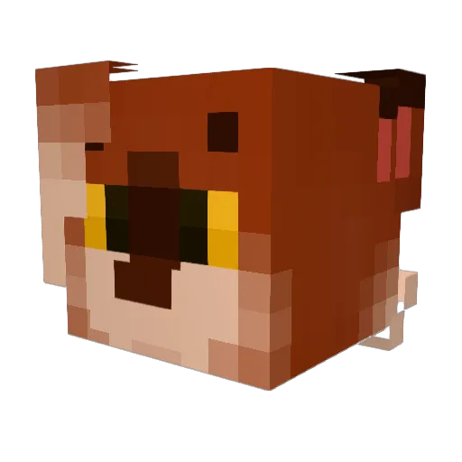 Neromishi Minecraft avatar head, 3D render