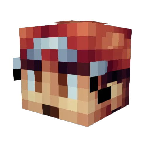 Neron12 Minecraft avatar head, 3D render