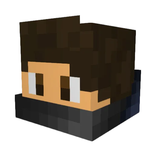 NeronHD Minecraft avatar head, 3D render