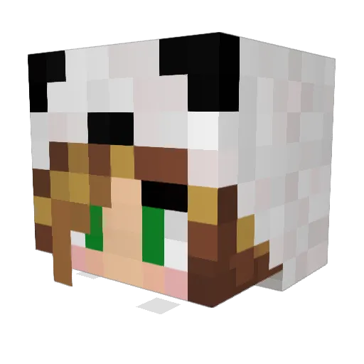 NeroneMary Minecraft avatar head, 3D render