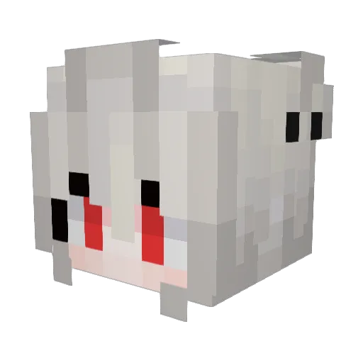 Neroneka Minecraft avatar head, 3D render