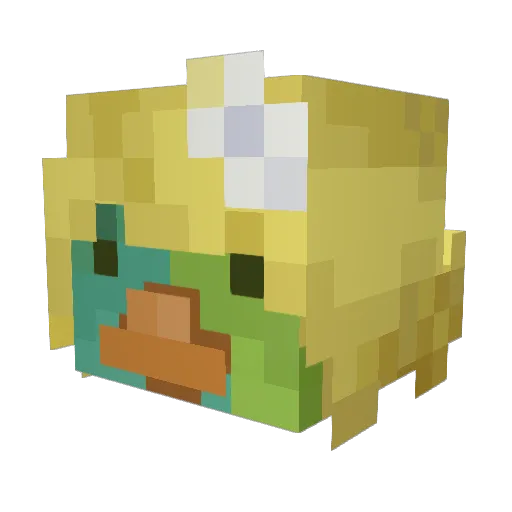 Neronke Minecraft avatar head, 3D render
