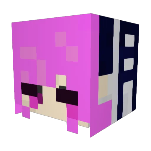 Nerooooon Minecraft avatar head, 3D render
