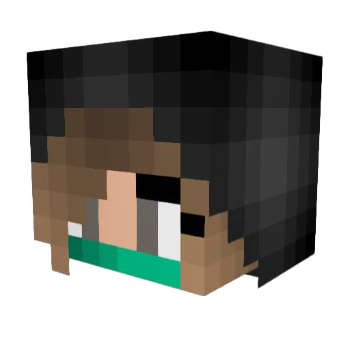 Neroos Minecraft avatar head, 3D render