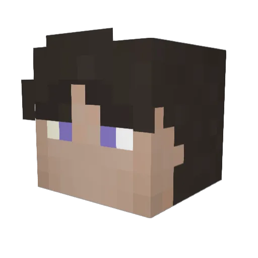 Nerosoda Minecraft avatar head, 3D render