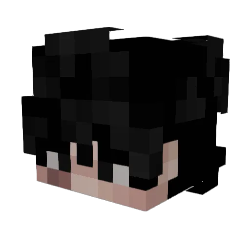 Nerouhh Minecraft avatar head, 3D render