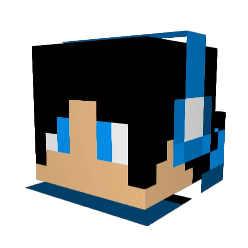 Neroxiis Minecraft avatar head, 3D render