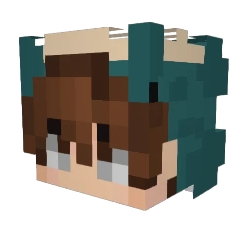 Neroxyph Minecraft avatar head, 3D render