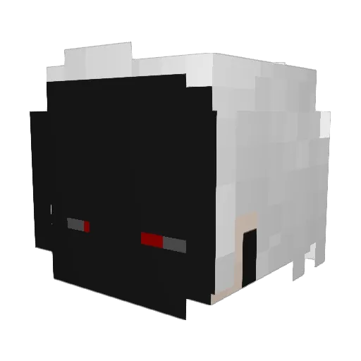 Nerozu Minecraft avatar head, 3D render