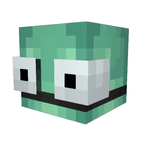 Nerpaw Minecraft avatar head, 3D render