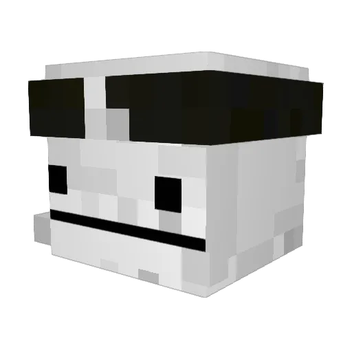 Nersak Minecraft avatar head, 3D render