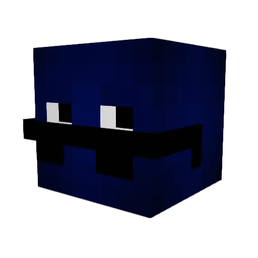 Nertile Minecraft avatar head, 3D render
