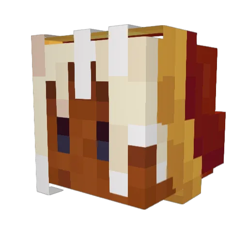 NeruIss Minecraft avatar head, 3D render