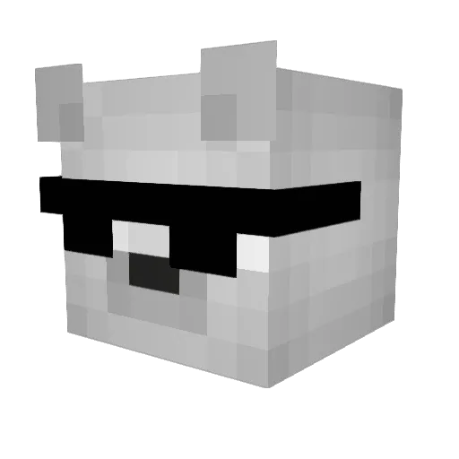 NervNicht Minecraft avatar head, 3D render