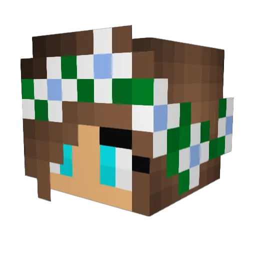Nerva7 Minecraft avatar head, 3D render